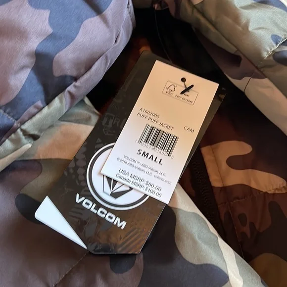 Volcom puffer jacket new with tags - Picture 10 of 11